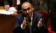 Laurent Nuñez lors des questions au gouvernement à l'Assemblée nationale  le 31 mars 2026 ( AFP / Anne-Christine POUJOULAT )