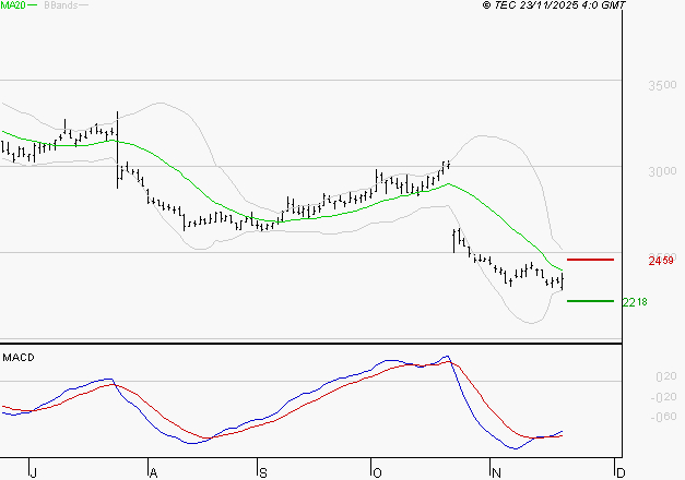 DASSAULT SYSTEMES SA : Attendre un test du support