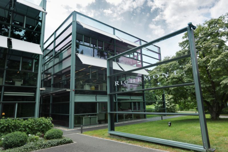 Le logo de Richemont à son siège social de Bellevue, près de Genève
