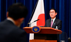 Conférence de presse du Premier ministre japonais Kishida à Tokyo