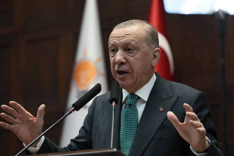 Recep Tayyip Erdogan à Ankara, en Turquie, le 11 février 2025. ( AFP / ADEM ALTAN )