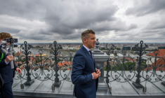 Le Premier ministre hongrois Peter Magyar à Budapest en Hongrie le 16 mai 2026 ( AFP / Ferenc ISZA )