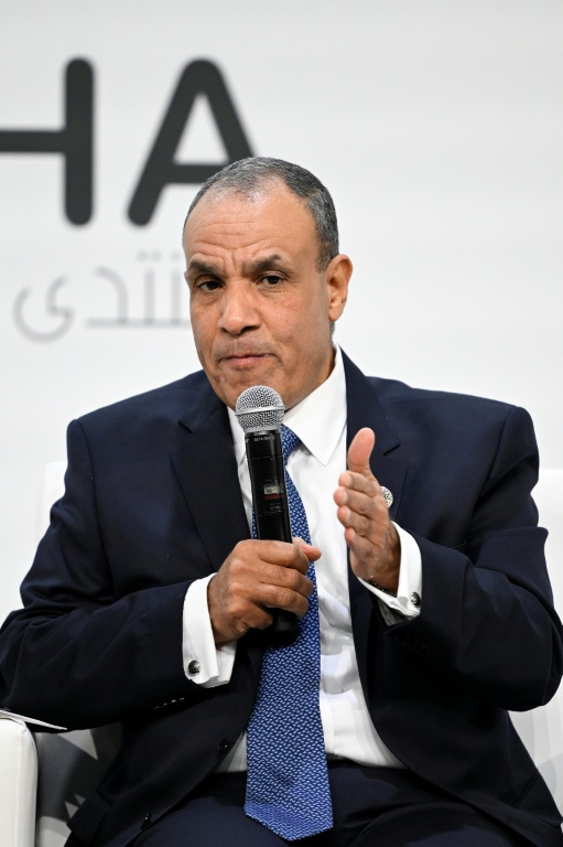 Le ministre égyptien des Affaires étrangères, Badr Abdelatty, lors de la journée d'ouverture du Forum de Doha, conférence diplomatique annuelle, à Doha le 6 décembre 2025 ( AFP / MAHMUD HAMS )
