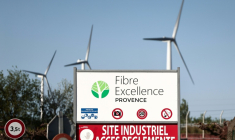 Lentrée du site de Fibre Escellence à Tarascon, le 14 avril 2026 dans les Bouches-du-Rhône ( AFP / Thibaud MORITZ )