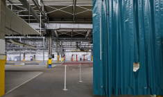 Vue générale d'un bâtiment de production automobile