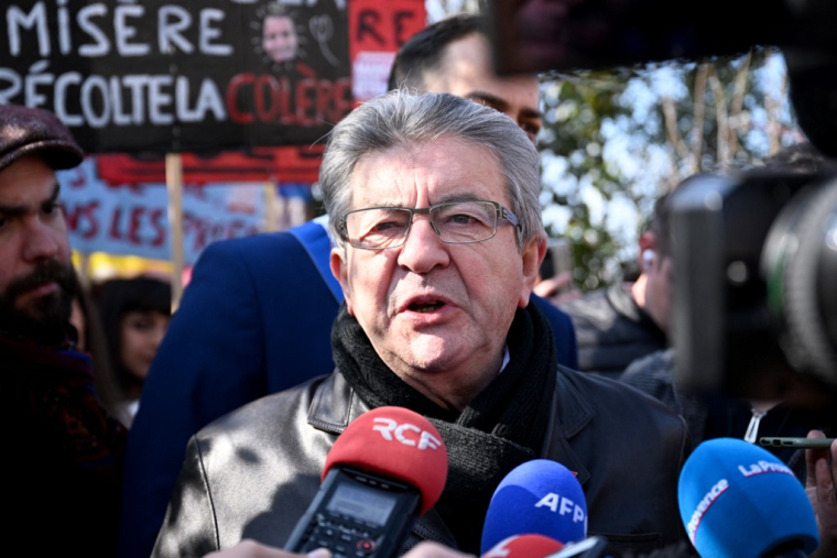Jean-Luc Mélenchon à Marseille, le 7 mars 2023. ( AFP / NICOLAS TUCAT )