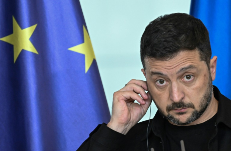 Volodymyr Zelensky le 13 août 2025 à Berlin ( AFP / RALF HIRSCHBERGER )