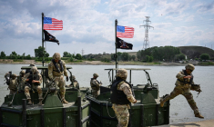 Des militaires américains à Frecăţei, en Roumanie, le 13 juin 2025. ( AFP / DANIEL MIHAILESCU )
