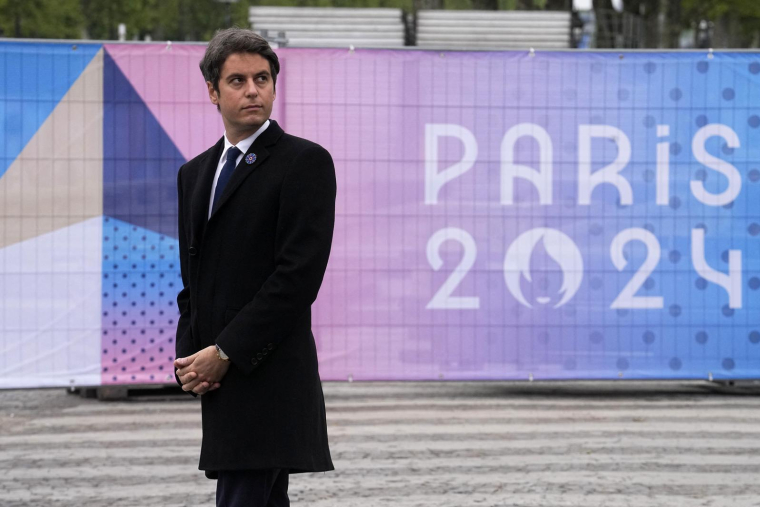 Gabriel Attal à Paris, le 8 mai 2024. ( POOL / MICHEL EULER )
