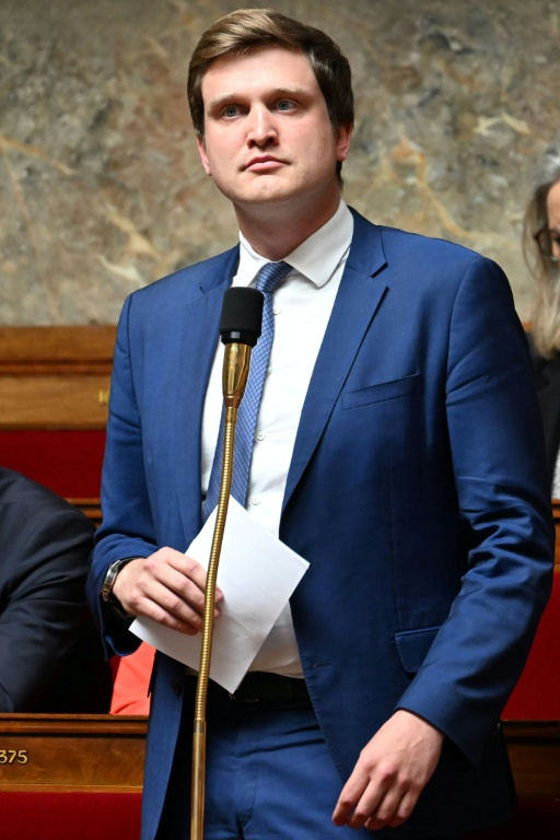 Le député Renaissance Charles Rodwell, le 16 mai 2023 à l'Assemblée nationale, à Paris ( AFP / Emmanuel DUNAND )