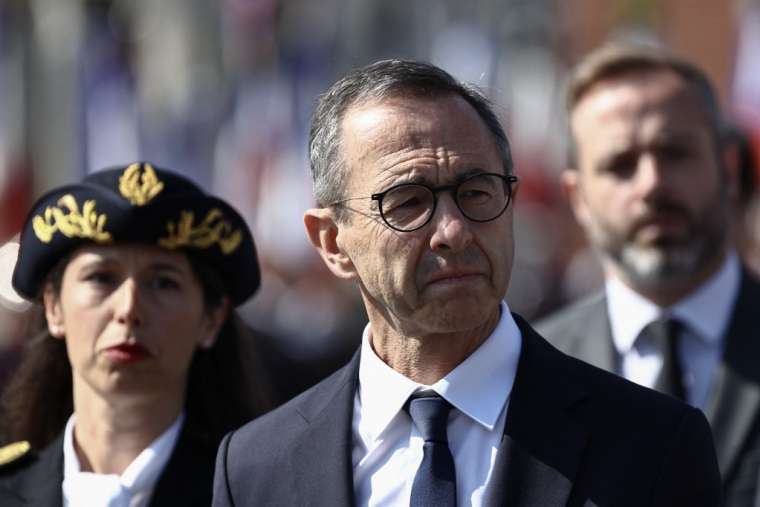 Bruno Retailleau à La Fère, le 16 juin 2025. ( AFP / SAMEER AL-DOUMY )