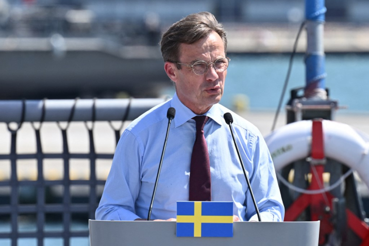 Le Premier ministre suédois Ulf Kristersson à Gdynia, en Pologne, le 29 juin 2026. ( AFP / MARCIN GADOMSKI )