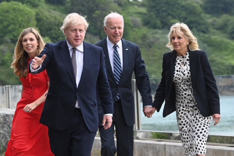 JOHNSON ACCUEILLE BIDEN EN ANGLETERRE AVANT LE SOMMET DU G7