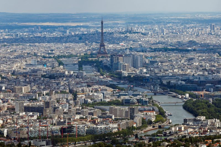 Vue aérienne de Paris