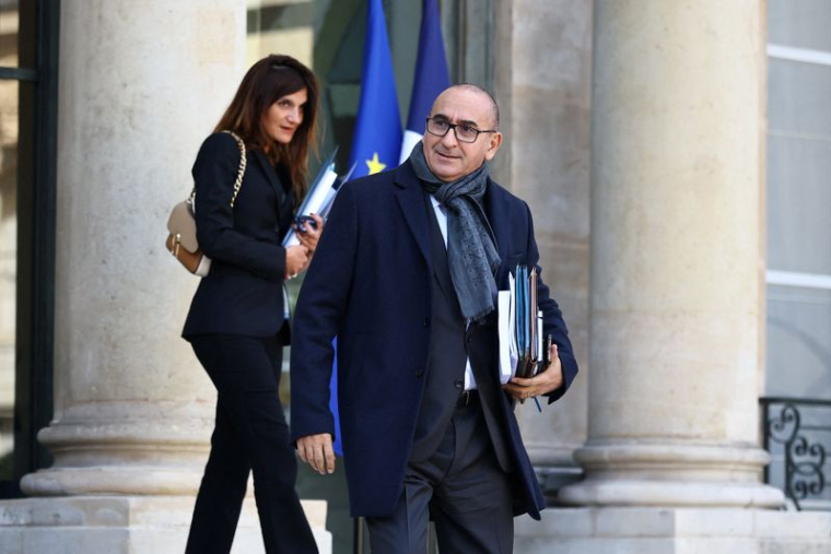 Laurent Nunez et Alice Rufo après un conseil des ministres