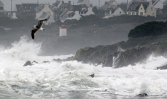 La côte bretonne près de Plouhinec dans le Finistère, dans l'ouest de la France