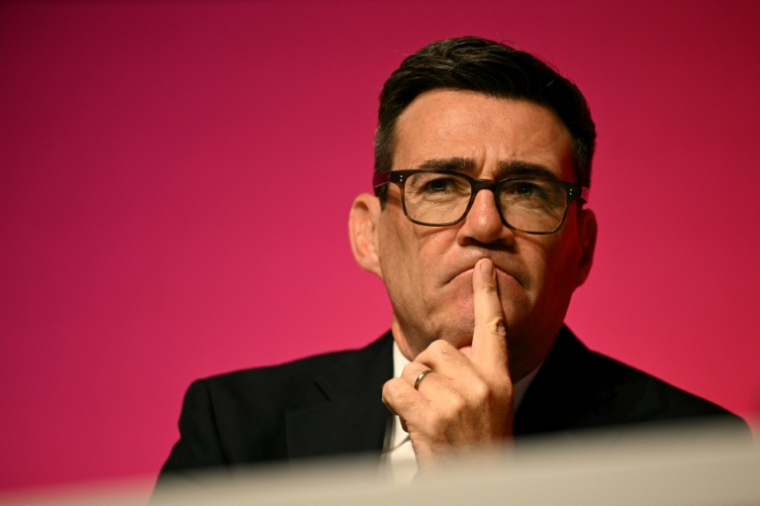 Le Premier ministre britannique Andy Burnham participe à la deuxième journée du congrès annuel du Parti travailliste à Liverpool, dans le nord-ouest de l'Angleterre, le 28 septembre 2026 ( AFP / Oli SCARFF )