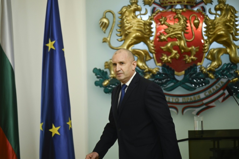 Le président bulgare après l'annonce de sa démission à Sofia en Bulgarie, le 19 janvier 2026 ( AFP / Nikolay DOYCHINOV )
