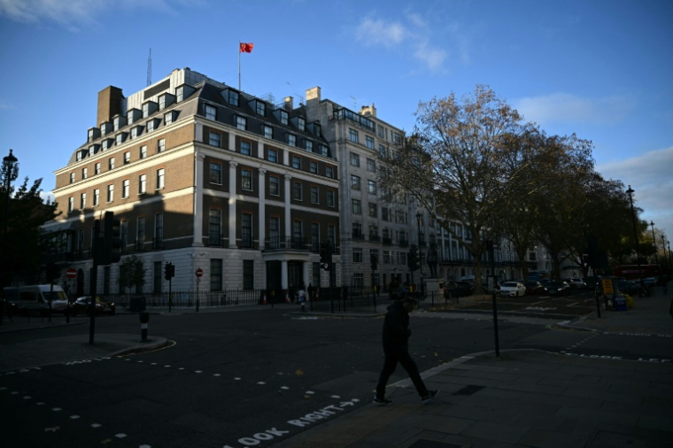 L'ambassade de Chine à Londres, le 18 novembre 2025 ( AFP / JUSTIN TALLIS )