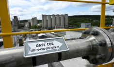 L'usine de captage de carbone de la cimenterie de Heidelberg Materials à Brevik, en Norvège, le 18 juin 2025 ( AFP / Jonathan KLEIN )