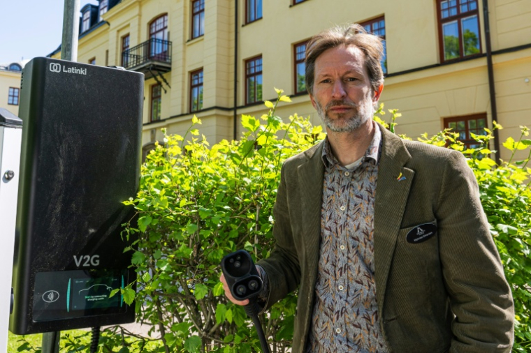 Le chercheur Nicholas Etherden à Gävle en Suède le 28 mai 2026 ( AFP / Jonathan NACKSTRAND )