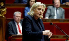 Marine Le Pen à l'Assemblée nationale le 18 février 2023. ( AFP / LUDOVIC MARIN )