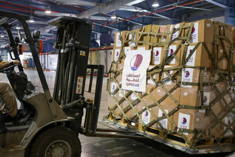 De l'aide qatari envoyé en Gaza