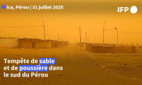 Au Pérou, le ciel vire à l'orange après une tempête de sable