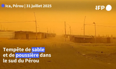 Au Pérou, le ciel vire à l'orange après une tempête de sable