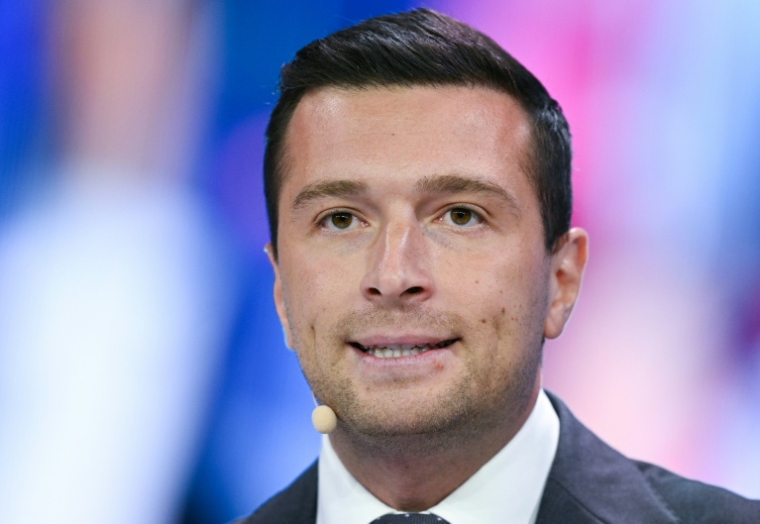 Le président du RN Jordan Bardella à Birmingham au Royaume-Uni le 4 septembre 2026 ( AFP / Oli SCARFF )