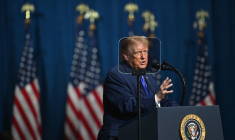 Donald Trump lors d'un meeting électoral, le 29 octobre 2026 à Rock Hill en Caroline du Sud (Etats-Unis) ( AFP / Kent NISHIMURA )