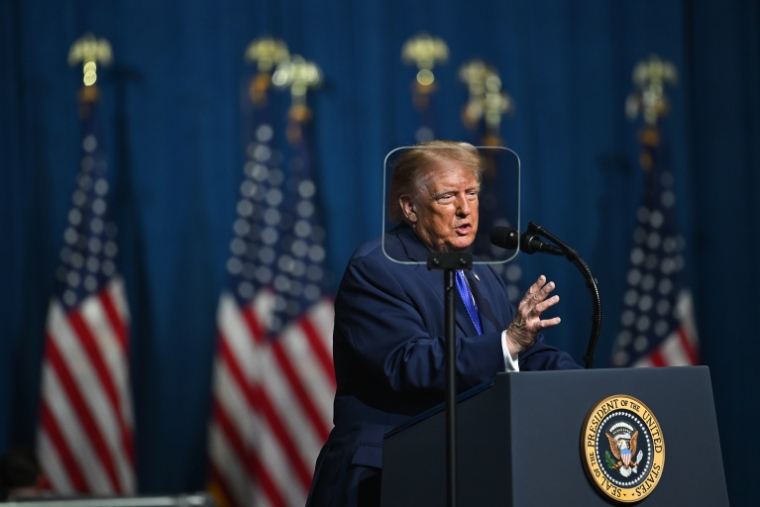 Donald Trump lors d'un meeting électoral, le 29 octobre 2026 à Rock Hill en Caroline du Sud (Etats-Unis) ( AFP / Kent NISHIMURA )