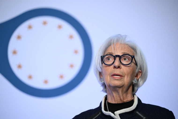 Christine Lagarde, à Francfort, le 25 mars 2026 ( AFP / KIRILL KUDRYAVTSEV )