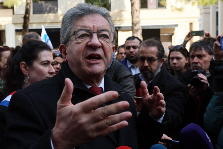 Jean-Luc Mélenchon à Montpellier, le 16 février 2023. ( AFP / PASCAL GUYOT )