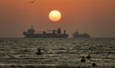 Vue sur le détroit d'Ormuz. ( AFP / FADEL SENNA )
