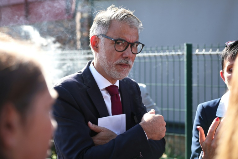 Olivier Faure, patron du PS et candidat à l'élection présidentielle, à Savigny-le-Temple, en Seine-et-marne, le 1er septembre 2026 ( AFP / SIMON WOHLFAHRT )