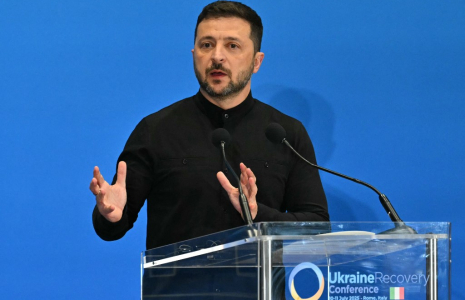 Volodymyr Zelensky, à Rome, le 10 juillet 2025 ( AFP / ANDREAS SOLARO )