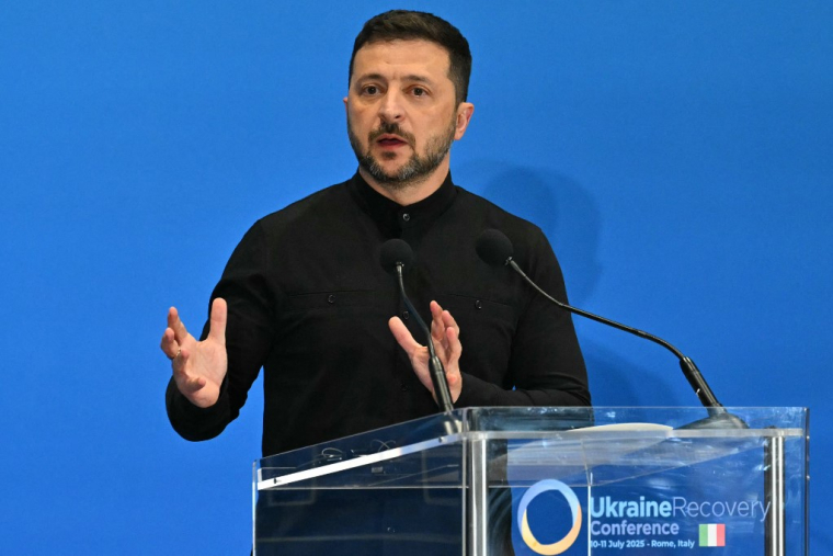 Volodymyr Zelensky, à Rome, le 10 juillet 2025 ( AFP / ANDREAS SOLARO )