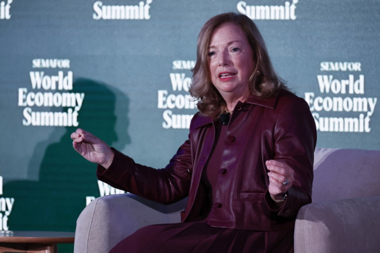 Barbara Humpton, PDG de USA Rare Earth, le 15 octobre 2025, à Washington DC ( GETTY IMAGES NORTH AMERICA / PAUL MORIGI )