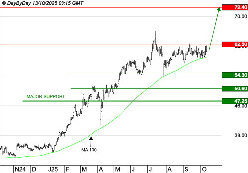 VICAT : Les cours progressent toujours