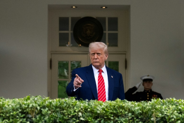 Le président américain Donald Trump à la Maison Blanche, le 8 mai 2025 à Washington ( AFP / Jim WATSON )