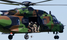 Un hélicoptère NH90 Caiman, près du camp militaire de Suippes, en avril 2026 (illustration) ( POOL / AURELIEN MORISSARD )