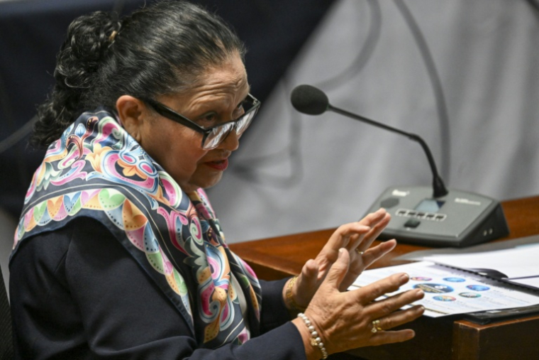 La procureure générale du Guatemala, Consuelo Porras, le 9 avril 2026 dans la ville de Guatemala ( AFP / Johan Ordóñez )