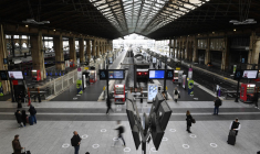 Gare du Nord à Paris, le 3 février 2023. ( AFP / JULIEN DE ROSA )