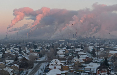Raffinerie de pétrole de Gazprom Neft à Omsk, Russie