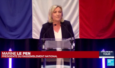REPLAY - Elections régionales en France : discours de Marine Le Pen, présidente du RN