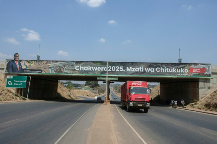 Lilongwe, capitale du Malawi, avant le scrutin présidentiel de lundi, le 10 septembre 2025 ( AFP / Amos GUMULIRA )