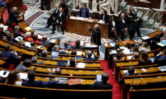 L'Assemblée Nationale pendant un discours du premier ministre François Bayrou, à Paris, le 29 avril 2025 ( AFP / Ludovic MARIN )