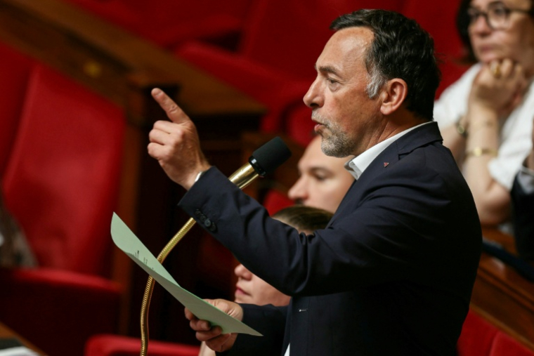 Le député La France Insoumise (LFI), Jean-François Coulomme, le 3 juin 2025 à l'Assemblée nationale à Paris ( AFP / Thomas SAMSON )