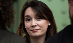 Xenia Fedorova, à Paris, le 12 avril 2025 ( AFP / XAVIER GALIANA )